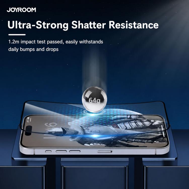 Miếng dán kính cường lực HD toàn màn hình 2.5D dòng Knight của JOYROOM, dành cho iPhone 17 Pro Max, iPhone 17 Pro, iPhone 17, iPhone Air, iPhone 15 Pro Max, iPhone 15 Pro