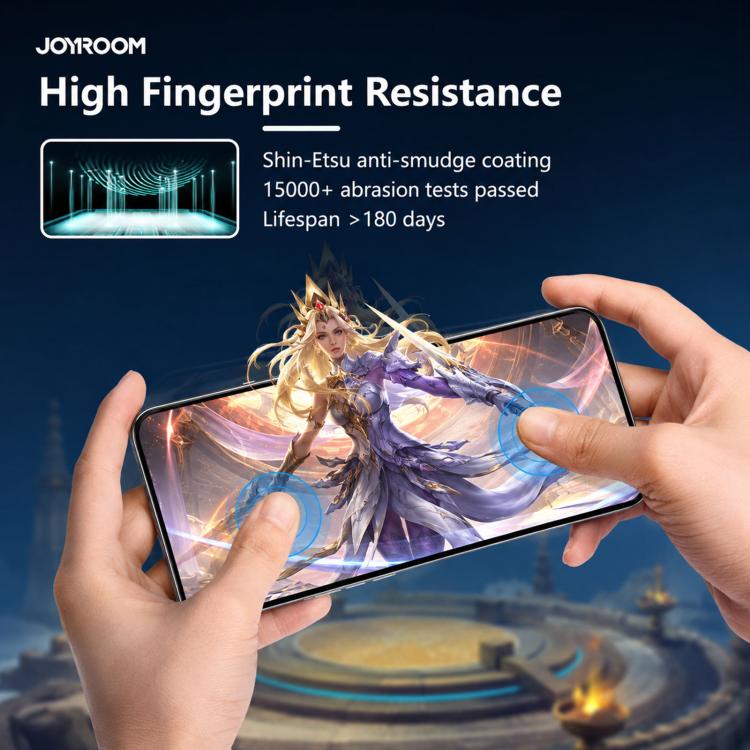 Miếng dán kính cường lực HD toàn màn hình 2.5D dòng Knight của JOYROOM, dành cho iPhone 17 Pro Max, iPhone 17 Pro, iPhone 17, iPhone Air, iPhone 15 Pro Max, iPhone 15 Pro
