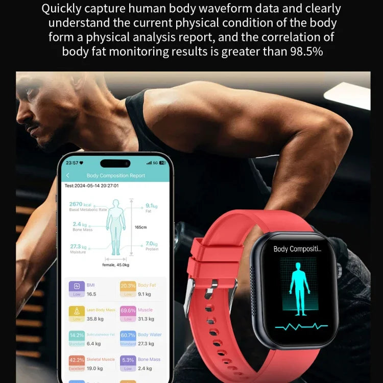 Đồng hồ thông minh màn hình AMOLED 1.95 inch ET587, Theo dõi điện tâm đồ ECG / Đường huyết