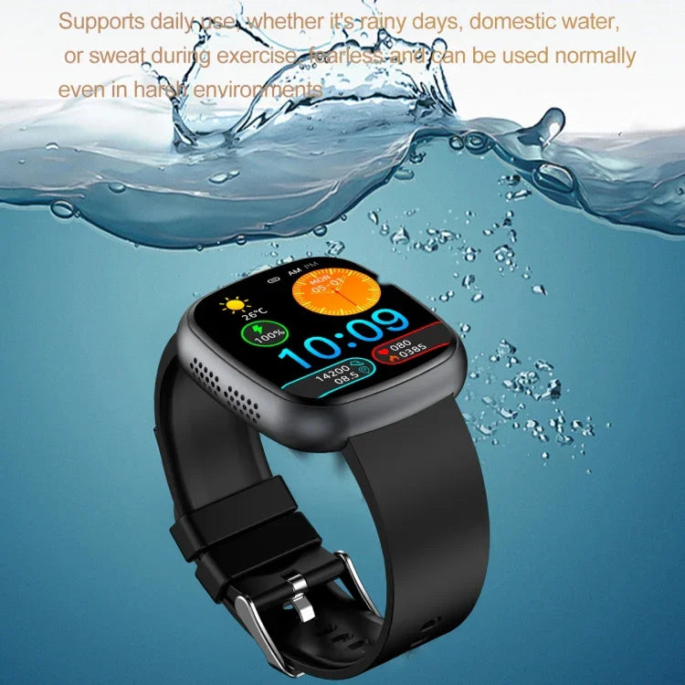 Đồng hồ thông minh màn hình vuông IPS 1.75 inch ET593, Theo dõi điện tâm đồ ECG / Đường huyết