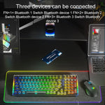 AULA F98Pro V3 Bàn phím cơ RGB 99 phím, có dây/2.4G/Bluetooth ba chế độ, trục pha lê băng
