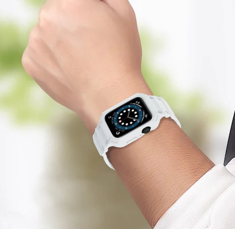 Ốp TPU Armor tích hợp dây đồng hồ, dành cho Apple Watch Series 10 / 11 46mm, dành cho Apple Watch Series 10 / 11 42mm