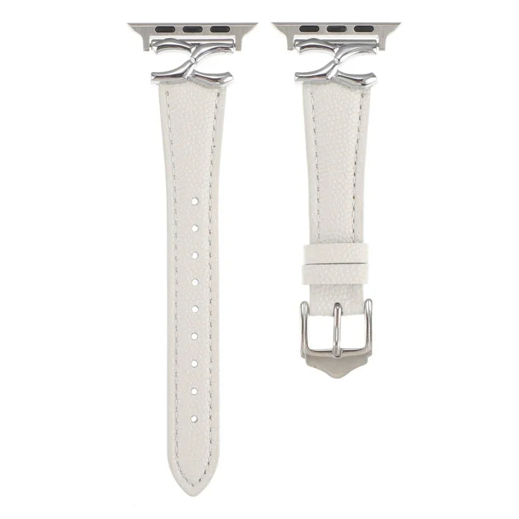 Dây đồng hồ da thật khóa chữ X, dành cho Apple Watch 46mm / 49mm / 45mm / 44mm, dành cho Apple Watch 42mm / 41mm / 40mm / 38mm