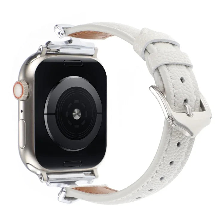 Dây đồng hồ da thật khóa chữ X, dành cho Apple Watch 46mm / 49mm / 45mm / 44mm, dành cho Apple Watch 42mm / 41mm / 40mm / 38mm