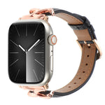 Dây đồng hồ da thật khóa chữ X, dành cho Apple Watch 46mm / 49mm / 45mm / 44mm, dành cho Apple Watch 42mm / 41mm / 40mm / 38mm