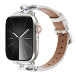Dây đồng hồ da thật khóa chữ X, dành cho Apple Watch 46mm / 49mm / 45mm / 44mm, dành cho Apple Watch 42mm / 41mm / 40mm / 38mm