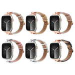 Dây đồng hồ da thật khóa chữ X, dành cho Apple Watch 46mm / 49mm / 45mm / 44mm, dành cho Apple Watch 42mm / 41mm / 40mm / 38mm