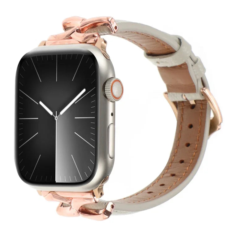 Dây đồng hồ da thật họa tiết chấm, khóa chữ X, dành cho Apple Watch 46mm / 49mm / 45mm / 44mm, dành cho Apple Watch 42mm / 41mm / 40mm / 38mm