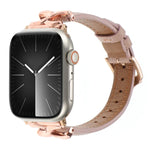 Dây đồng hồ da thật họa tiết chấm, khóa chữ X, dành cho Apple Watch 46mm / 49mm / 45mm / 44mm, dành cho Apple Watch 42mm / 41mm / 40mm / 38mm