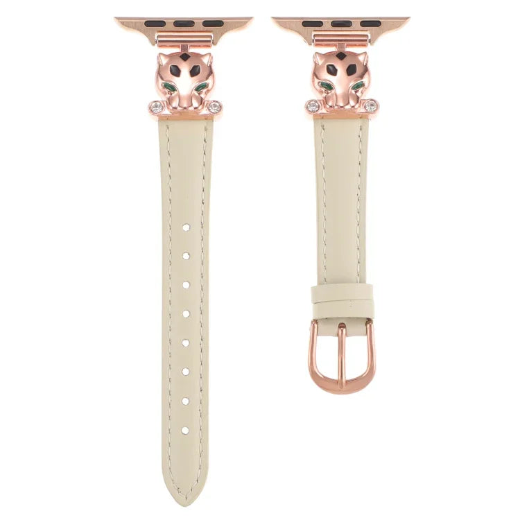 Dây đồng hồ da thật đầu báo đốm, dành cho Apple Watch 46mm / 49mm / 45mm / 44mm, dành cho Apple Watch 42mm / 41mm / 40mm / 38mm