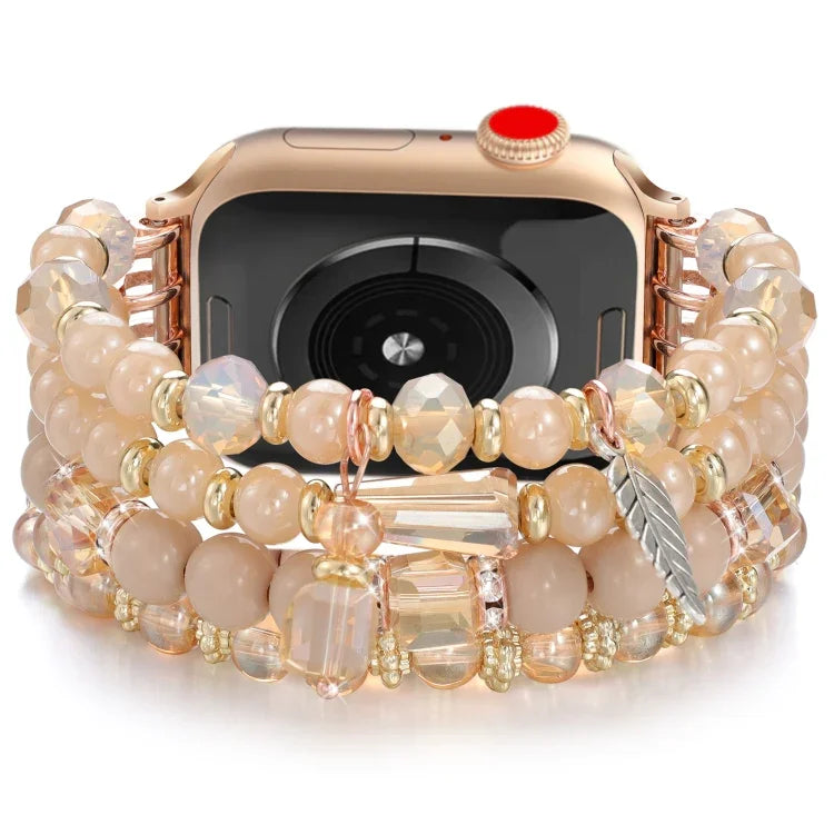 Dây đồng hồ chuỗi hạt tua rua, dành cho Apple Watch 46mm / 49mm / 45mm / 44mm, dành cho Apple Watch 42mm / 41mm / 40mm / 38mm