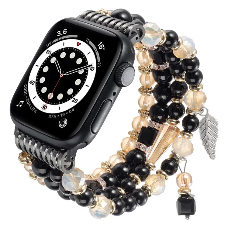 Dây đồng hồ chuỗi hạt tua rua, dành cho Apple Watch 46mm / 49mm / 45mm / 44mm, dành cho Apple Watch 42mm / 41mm / 40mm / 38mm
