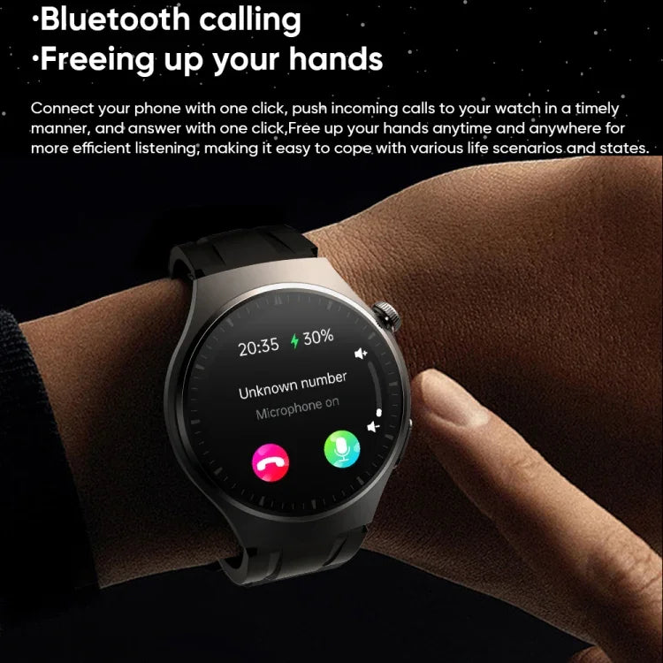 Đồng hồ gọi thông minh dây thép IP67 màn hình AMOLED 1.43 inch MT200, Hỗ trợ ECG