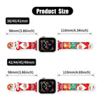 Dây đồng hồ silicone khóa ngược họa tiết Giáng Sinh, dành cho Apple Watch 46mm / 49mm / 45mm / 44mm, dành cho Apple Watch 42mm / 41mm / 40mm / 38mm