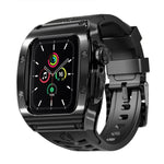 Ốp kim loại RedPepper Armor tích hợp dây đồng hồ silicone, dành cho Apple Watch 44mm / 45mm