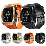 Ốp kim loại RedPepper Armor tích hợp dây đồng hồ silicone, dành cho Apple Watch 44mm / 45mm