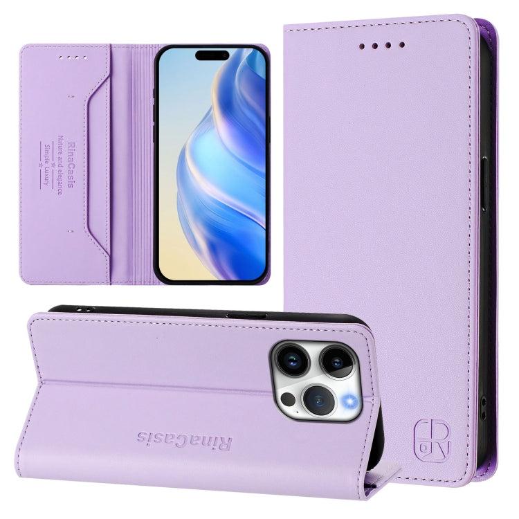 Ốp lưng điện thoại da RFID hút từ tính gập đôi RC01, dành cho iPhone 16 Pro, iPhone 16 Plus, iPhone 16, iPhone 15 Pro Max, iPhone 15 Pro, iPhone 15 Plus
