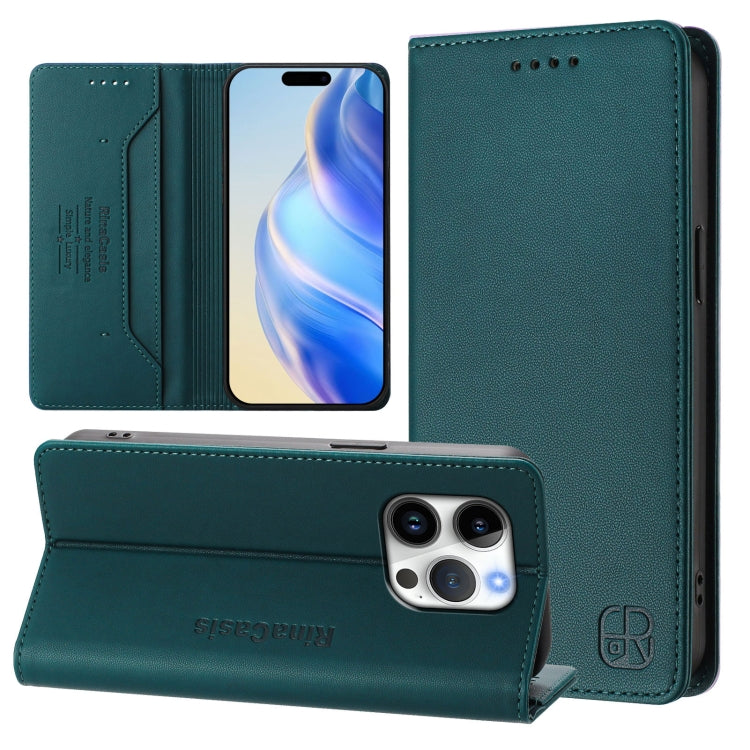 Ốp lưng điện thoại da RFID hút từ tính gập đôi RC01, dành cho iPhone 16 Pro, iPhone 16 Plus, iPhone 16, iPhone 15 Pro Max, iPhone 15 Pro, iPhone 15 Plus
