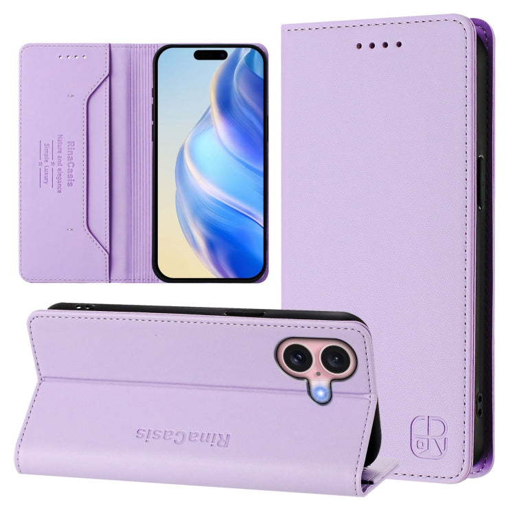 Ốp lưng điện thoại da RFID hút từ tính gập đôi RC01, dành cho iPhone 16 Pro, iPhone 16 Plus, iPhone 16, iPhone 15 Pro Max, iPhone 15 Pro, iPhone 15 Plus
