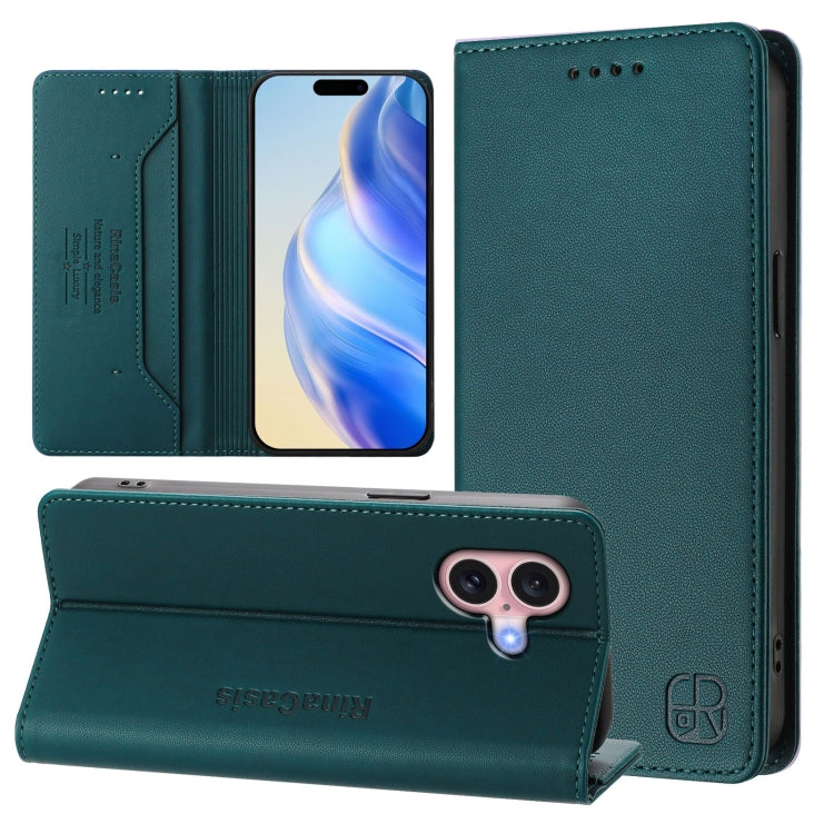 Ốp lưng điện thoại da RFID hút từ tính gập đôi RC01, dành cho iPhone 16 Pro, iPhone 16 Plus, iPhone 16, iPhone 15 Pro Max, iPhone 15 Pro, iPhone 15 Plus