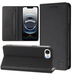 RC01 Dual-Folded Magnetic Suction RFID Leather Phone Case, For iPhone 17e / 16e, For iPhone 17 Pro Max, For iPhone 17 Pro, For iPhone 17, For iPhone Air, For iPhone 16 Pro Max