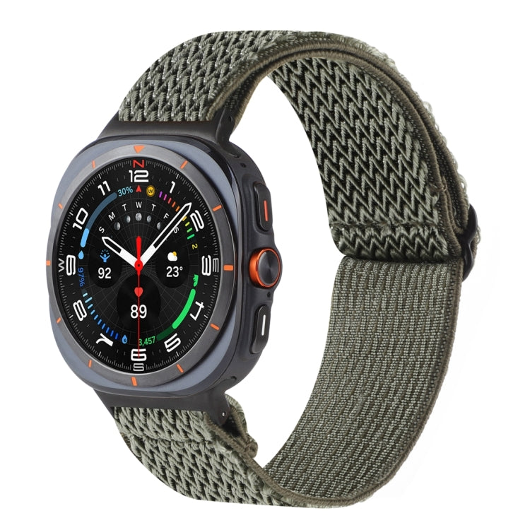 Wave Pattern Nylon Braided Watch Band, For Samsung Galaxy Watch Ultra 47mm / Ultra 2025
