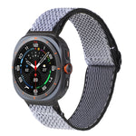 Wave Pattern Nylon Braided Watch Band, For Samsung Galaxy Watch Ultra 47mm / Ultra 2025