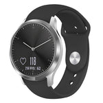Solid Color Reverse Buckle Silicone Strap, Size: Small Code, For Garmin Vivoactive 3 / Vivomove HR