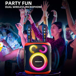 Loa Bluetooth ngoài trời HOPESTAR PARTY130 có 2 mic, pin lâu dài