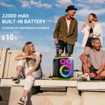 Loa Bluetooth ngoài trời HOPESTAR PARTY130 có 2 mic, pin lâu dài