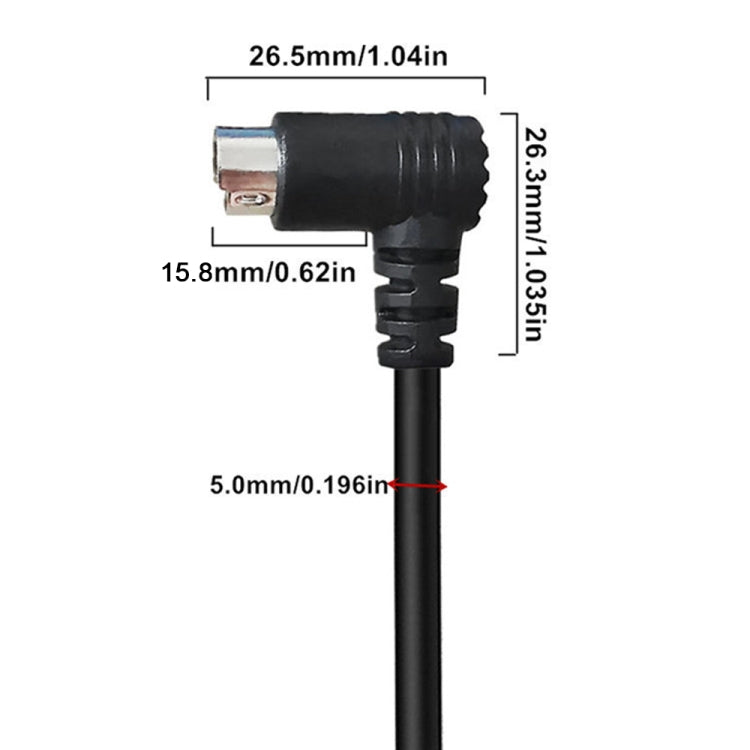 Cáp nối dài lõi Mini DIN 6 chân, 0.5m, 1.8m, 3m