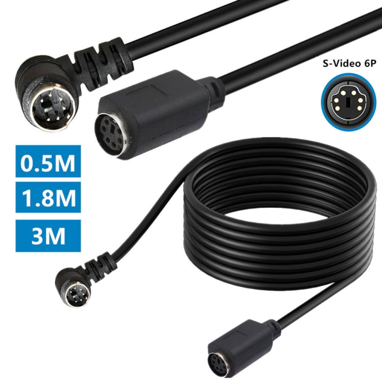 Mini DIN 6 Pin Core Extension Cable, 0.5m, 1.8m, 3m