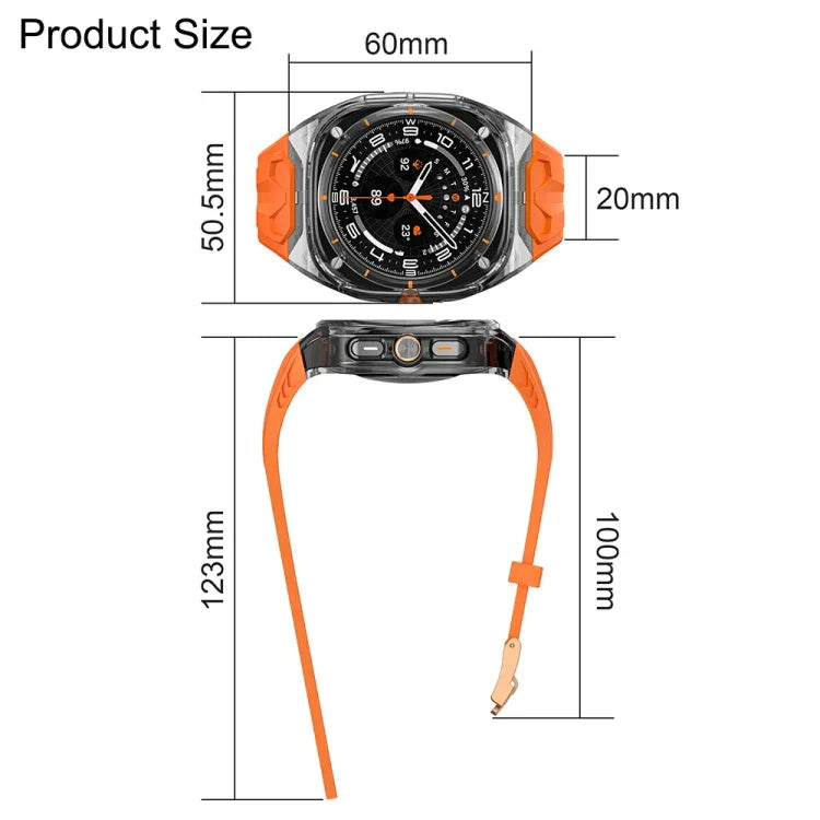 Ốp đồng hồ kết hợp PC và TPU cải tiến, Dành cho Samsung Galaxy Watch Ultra 47mm / Ultra 2025