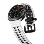 Dây đồng hồ silicone hai hàng lỗ hai màu Ocean, Dành cho Samsung Galaxy Watch Ultra 47mm / Ultra 2025