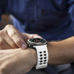 Dây đồng hồ silicone hai hàng lỗ hai màu Ocean, Dành cho Samsung Galaxy Watch Ultra 47mm / Ultra 2025