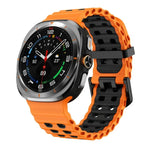 Dây đồng hồ silicone hai hàng lỗ hai màu Ocean, Dành cho Samsung Galaxy Watch Ultra 47mm / Ultra 2025