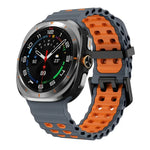 Dây đồng hồ silicone hai hàng lỗ hai màu Ocean, Dành cho Samsung Galaxy Watch Ultra 47mm / Ultra 2025