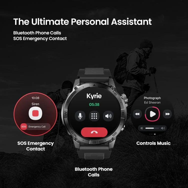 Đồng hồ thông minh sức khỏe và thể dục GPS Zeblaze Stratos 2 Plus màn hình 1.43 inch 3 ATM, Stratos 2 Plus