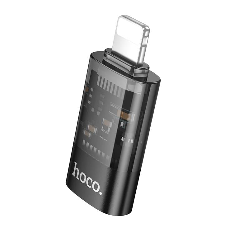 hoco UA36A Adapter trong suốt OTG 8 Pin đực sang USB-C / Type-C cái, 8 Pin đực sang USB-C / Type-C cái