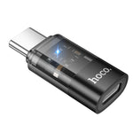 hoco UA36D Adapter trong suốt OTG USB-C / Type-C đực sang 8 Pin cái, USB-C / Type-C đực sang 8 Pin cái