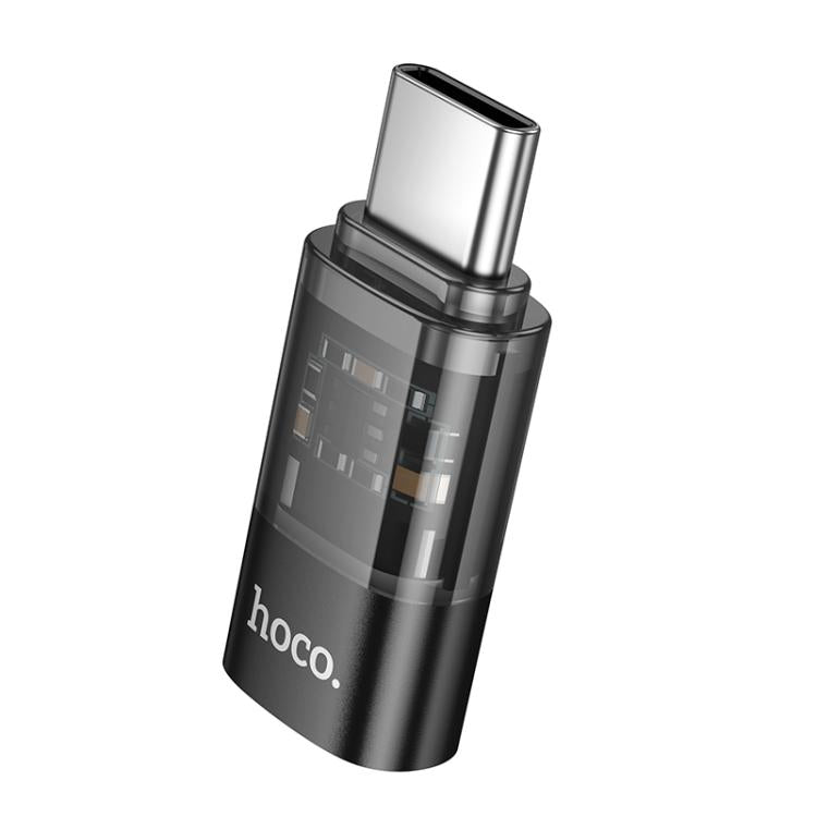hoco UA36D Adapter trong suốt OTG USB-C / Type-C đực sang 8 Pin cái, USB-C / Type-C đực sang 8 Pin cái