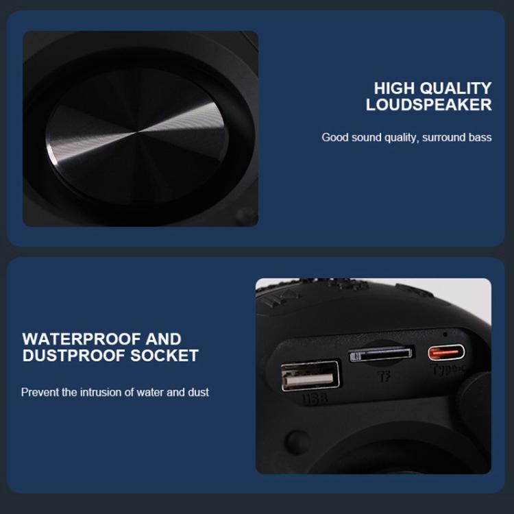 Loa Bluetooth ngoài trời có đèn RGB loa siêu trầm để bàn