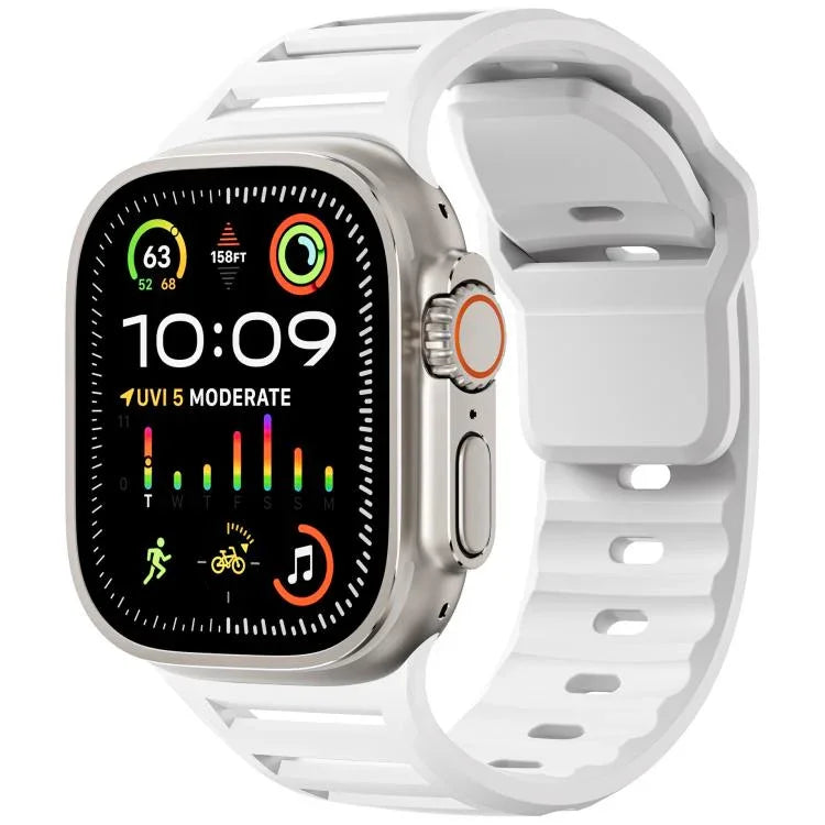 Dây đồng hồ silicone đa lỗ hai màu một đinh, dành cho Apple Watch 46mm / 49mm / 45mm / 44mm