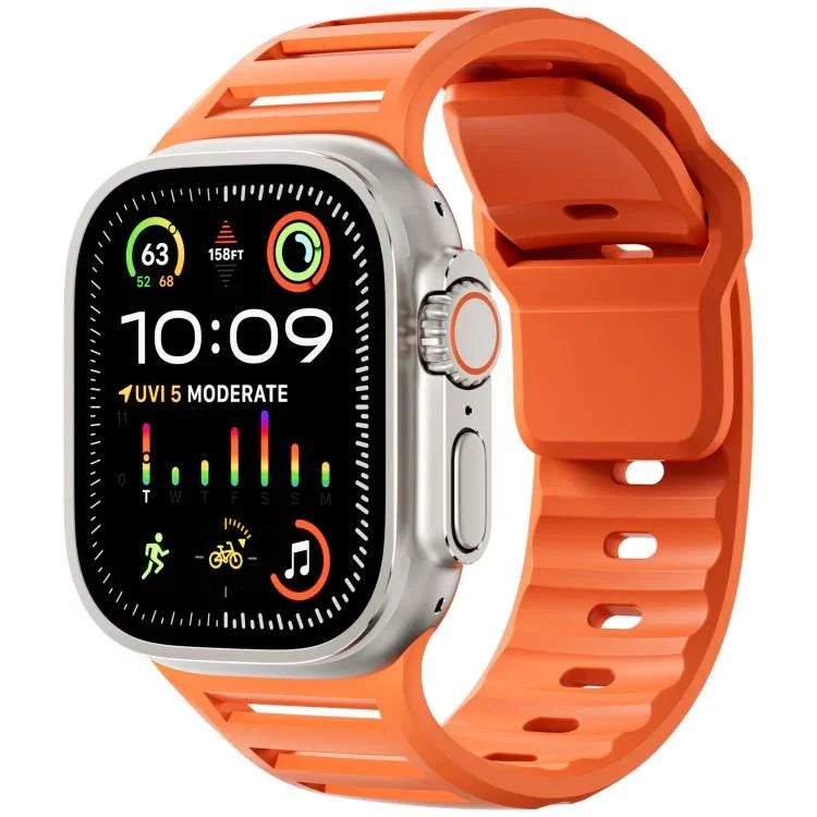 Dây đồng hồ silicone đa lỗ hai màu một đinh, dành cho Apple Watch 46mm / 49mm / 45mm / 44mm