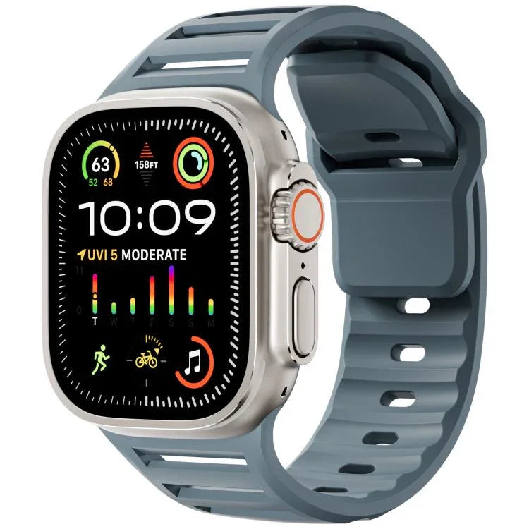 Dây đồng hồ silicone đa lỗ hai màu một đinh, dành cho Apple Watch 46mm / 49mm / 45mm / 44mm