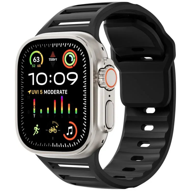 Dây đồng hồ silicone đa lỗ hai màu một đinh, dành cho Apple Watch 46mm / 49mm / 45mm / 44mm