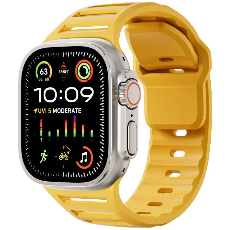 Dây đồng hồ silicone đa lỗ hai màu một đinh, dành cho Apple Watch 46mm / 49mm / 45mm / 44mm