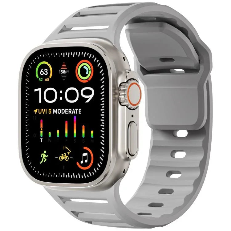 Dây đồng hồ silicone đa lỗ hai màu một đinh, dành cho Apple Watch 46mm / 49mm / 45mm / 44mm