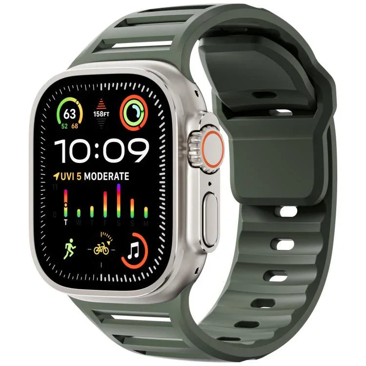 Dây đồng hồ silicone đa lỗ hai màu một đinh, dành cho Apple Watch 46mm / 49mm / 45mm / 44mm