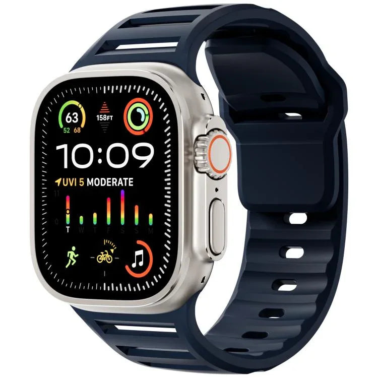 Dây đồng hồ silicone đa lỗ hai màu một đinh, dành cho Apple Watch 46mm / 49mm / 45mm / 44mm